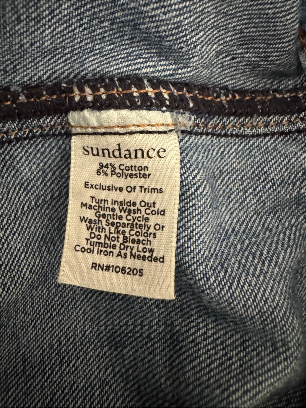 Sundance Relaxed Blue Denim Cropped Jeans- size 8 - Picture 5 of 7